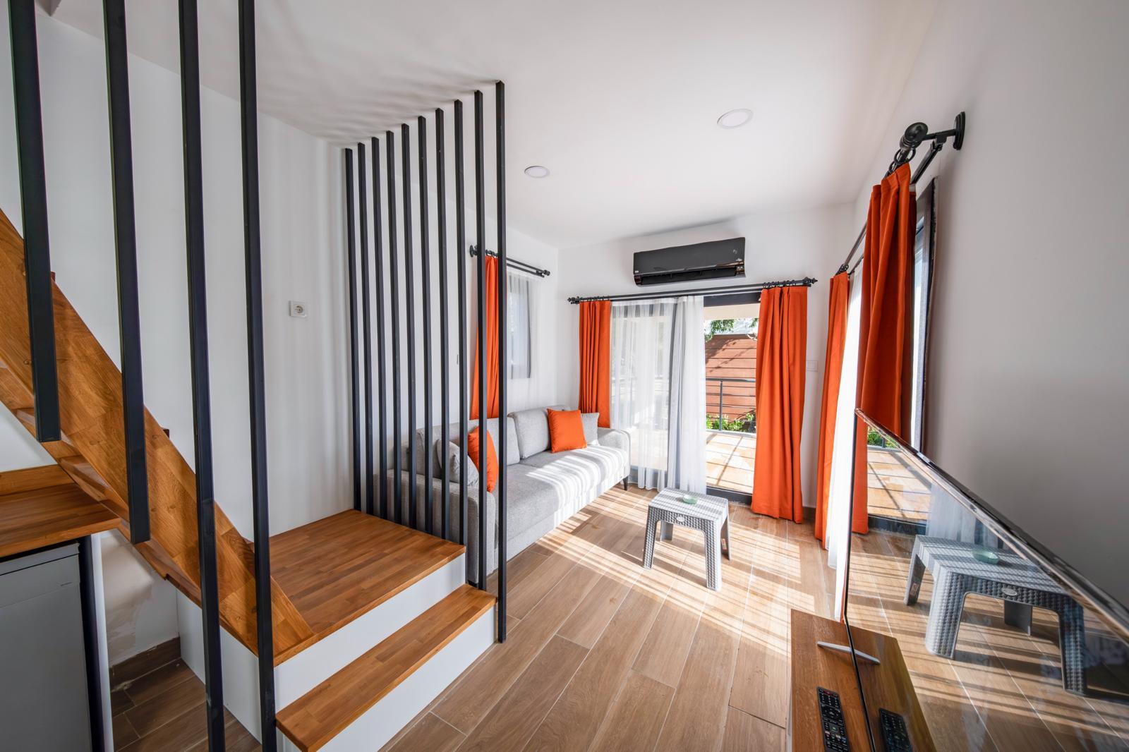 Jakuzi ve açık balkon keyfi